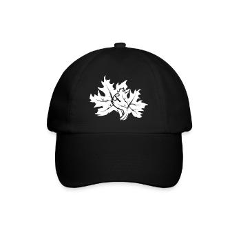 leaves icon logo icon graphic forest trees nature - Baseball Cap - black/black - Front