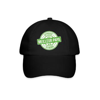 Approuvé meilleur papa du monde - Casquette classique - noir/noir - Devant