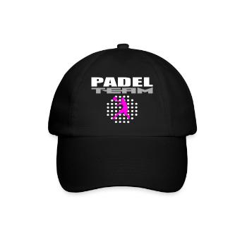 Padel-Mannschaft - Baseballkappe - Schwarz/Schwarz - Vorne