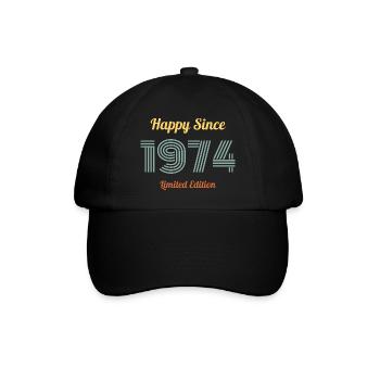 HAPPY SINCE 1974 LIMITED EDITION Birthday Gift - Baseball Cap - black/black - Front