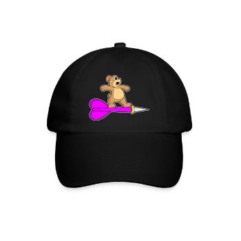 Bär Dart Dartpfeil - Baseballkappe - Schwarz/Schwarz - Vorne