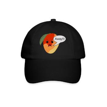 Man Go Away - Baseballkappe - Schwarz/Schwarz - Vorne