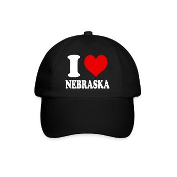 J’aime Nebraska Coeur Drôle Spirituel - Casquette classique - noir/noir - Devant