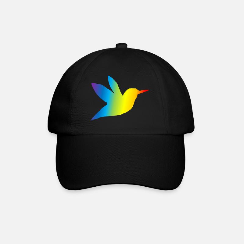 Kolibri bunt - Baseballkappe - Schwarz/Schwarz