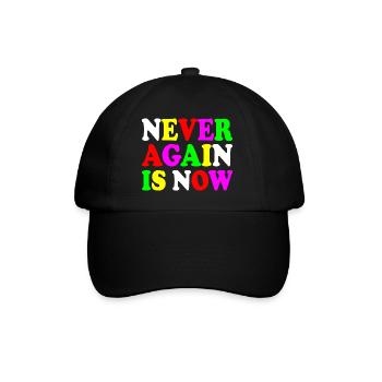 Never again is now - Baseballkappe - Schwarz/Schwarz - Vorne