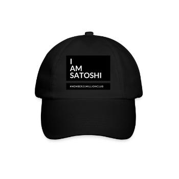 I am Satoshi - Baseball Cap - black/black - Front