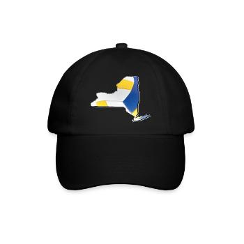 New York (United States) | real volleyball | Map - Baseball Cap - black/black - Front