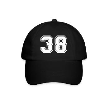 Numéro 38 - Casquette classique - noir/noir - Devant