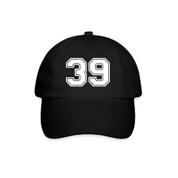 Number 39 - Baseball Cap - black/black - Front