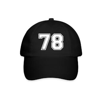 78 - Baseballkappe - Schwarz/Schwarz - Vorne