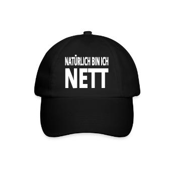 Nett - Baseballkappe - Schwarz/Schwarz - Vorne