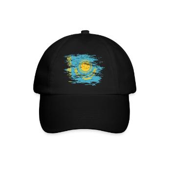 Kazakhstan flag used - Baseball Cap - black/black - Front