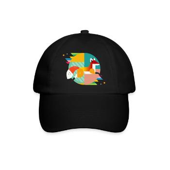 Fuchs Motiv – Modern Design & Closeness to Nature - Baseball Cap - black/black - Front