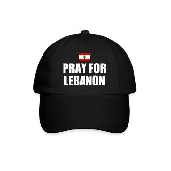 Pray for lebanon - Baseball Cap - black/black - Front