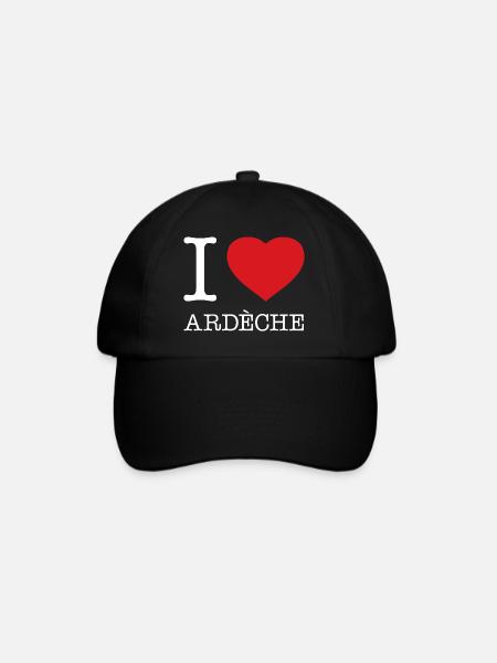 J’AIME ARDÈCHE Frankreich France - Casquette classique - noir/noir