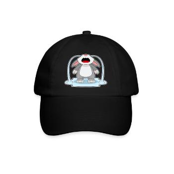 Bunny sad - Baseball Cap - black/black - Front