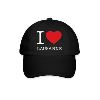 I LOVE LAUSANNE - Baseball Cap - black/black - Front