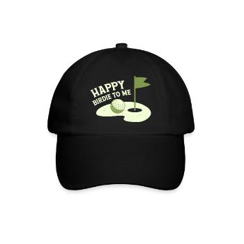 Happy Birdie To Me Golfer Golf - Baseballkappe - Schwarz/Schwarz - Vorne
