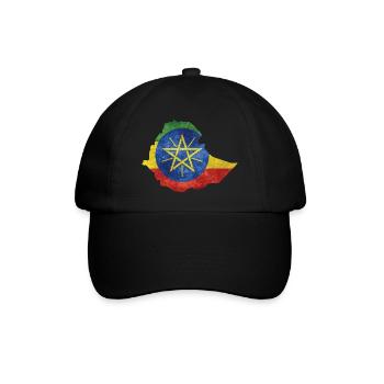 Ethiopia - National border in national flag - Baseball Cap - black/black - Front