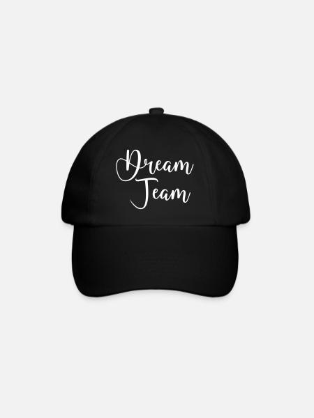 dream team - Baseballkappe - Schwarz/Schwarz