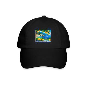 amalfi, lemons, porcelain, Italy, landscape - Baseball Cap - black/black - Front