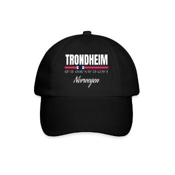 Trondheim - Baseballkappe - Schwarz/Schwarz - Vorne
