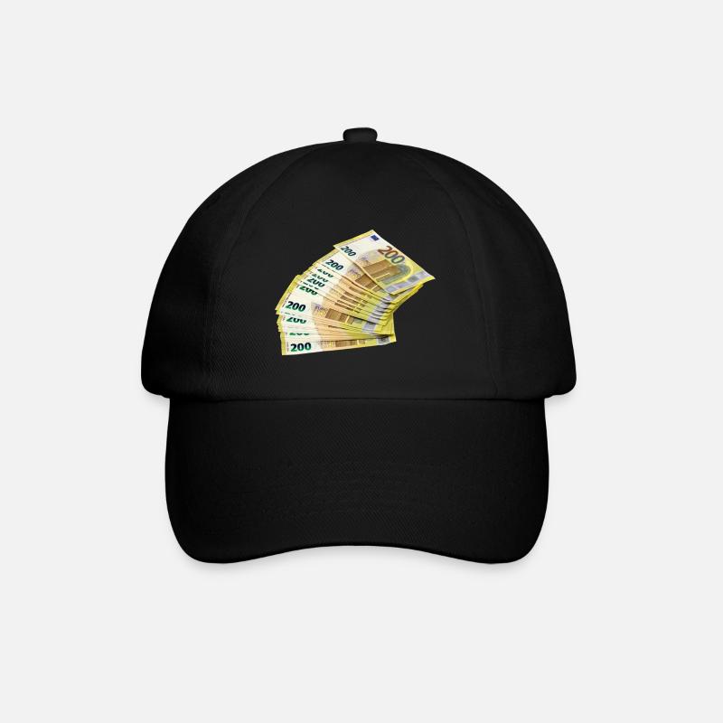 Conception noble des billets en euros - Casquette classique - noir/noir