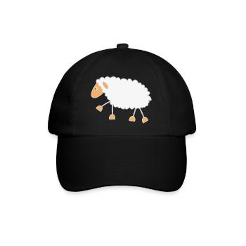 Funny Sheep - Baseball Cap - black/black - Front