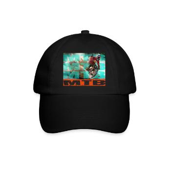 MTB Bike - Baseballkappe - Schwarz/Schwarz - Vorne