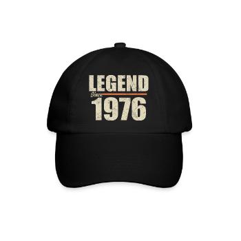 Anniversaire 1976 | Légende depuis 1976 - Casquette classique - noir/noir - Devant
