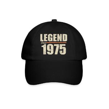 Anniversaire 1975 | Légende depuis 1975 - Casquette classique - noir/noir - Devant