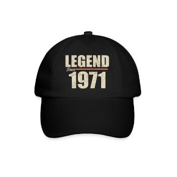 Anniversaire 1971 | Légende depuis 1971 - Casquette classique - noir/noir - Devant