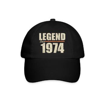 Anniversaire 1974 | Légende depuis 1974 - Casquette classique - noir/noir - Devant