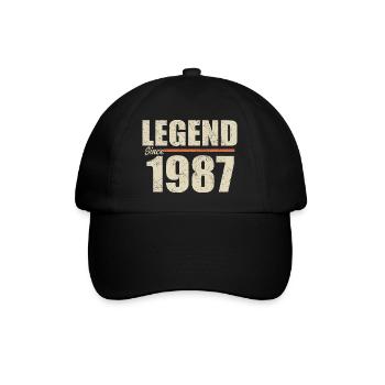 Anniversaire 1987 | Légende depuis 1987 - Casquette classique - noir/noir - Devant