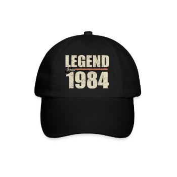 Anniversaire 1984 | Légende depuis 1984 - Casquette classique - noir/noir - Devant