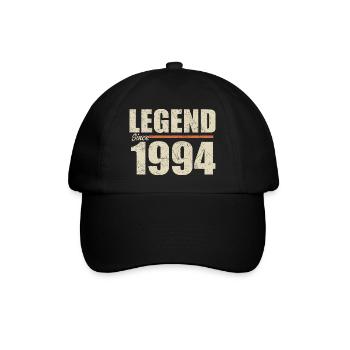 Geburtstag 1994 | Legende seit 1994 - Baseballkappe - Schwarz/Schwarz - Vorne