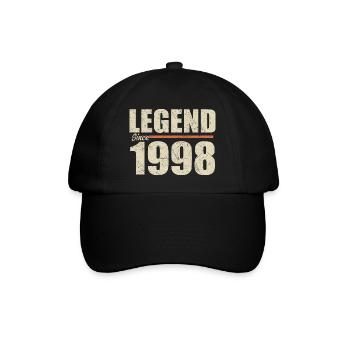 Anniversaire 1998 | Légende depuis 1998 - Casquette classique - noir/noir - Devant