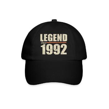 Anniversaire 1992 | Légende depuis 1992 - Casquette classique - noir/noir - Devant