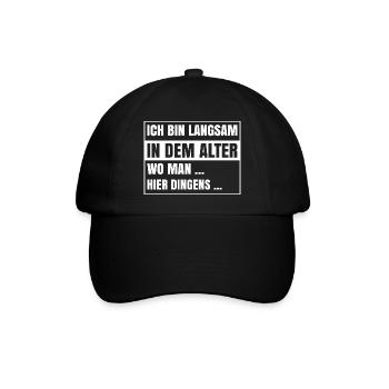 J’arrive lentement à l’âge où tu peux le faire ici - Casquette classique - noir/noir - Devant