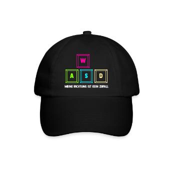 Zocken Computerspieler Zocker Gaming Gamer - Baseballkappe - Schwarz/Schwarz - Vorne