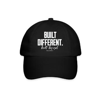 Built Different Built By God Psalm 139:14 - Baseballkappe - Schwarz/Schwarz - Vorne
