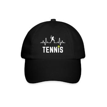 Joueur de tennis Heartbeat - Casquette classique - noir/noir - Devant