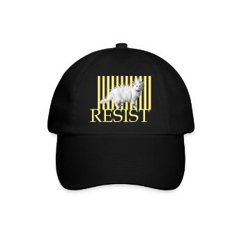 Résiste au chat coquin rayé Punk Chat drôle - Casquette classique - noir/noir - Devant
