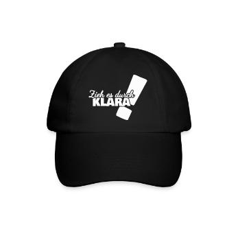 Geschenk für Klara - Baseballkappe - Schwarz/Schwarz - Vorne