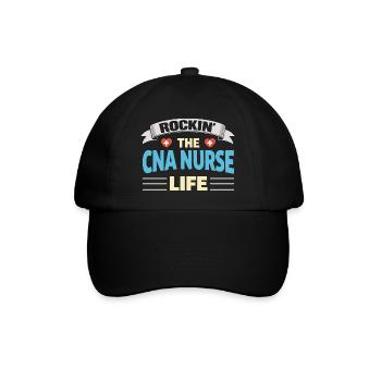 Rockin The CNA Nurse Life Nursing Everyday - Baseball Cap - black/black - Front