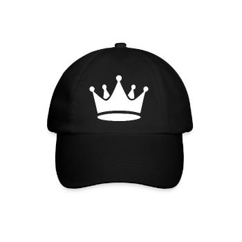 Crown White Birthday Gift Birthday - Baseball Cap - black/black - Front