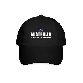 No Winners Only Survivors Australia Rugby - Baseball Cap - black/black - Front