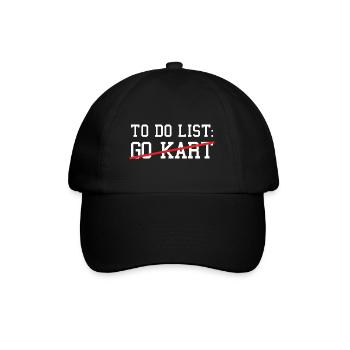 Sport To Do List Go Kart - Baseballkappe - Schwarz/Schwarz - Vorne