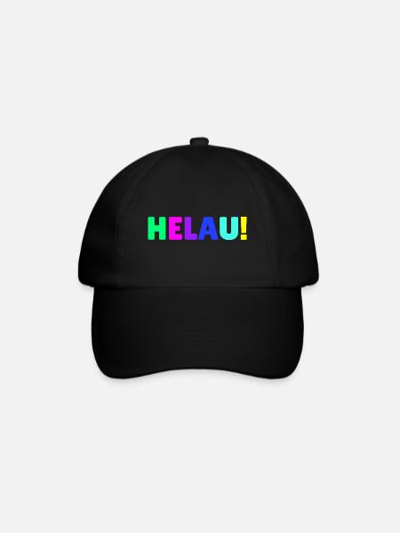 Helau Fasching Kostüm Karneval Verkleidung - Baseballkappe - Schwarz/Schwarz