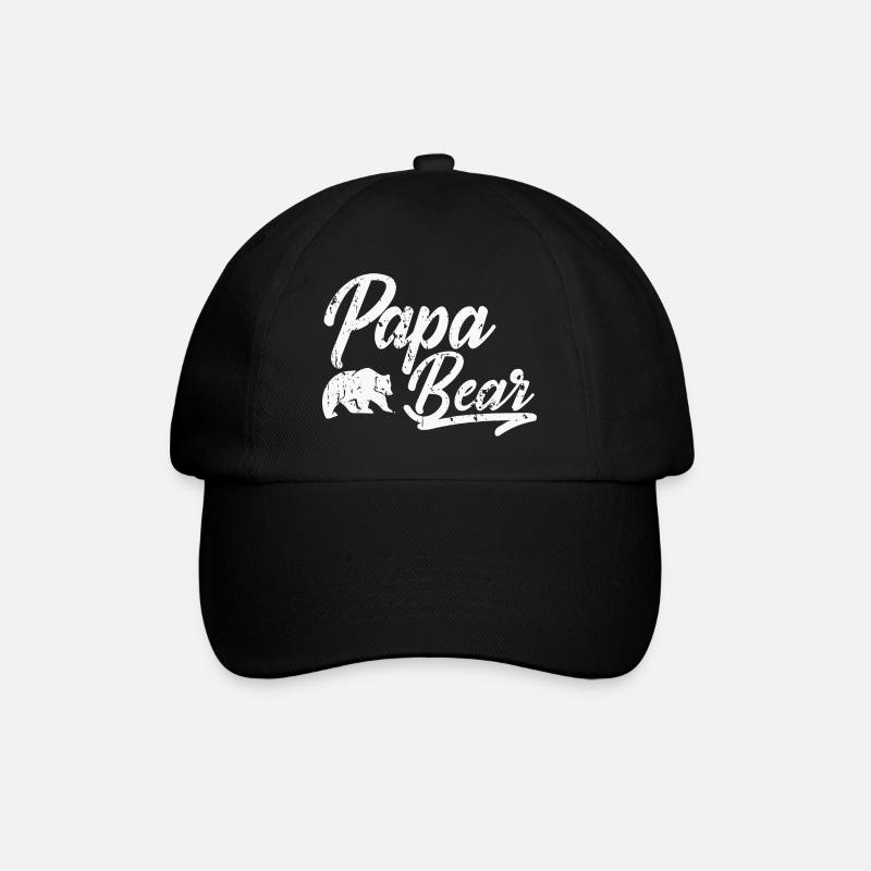 Papabär - Baseballkappe - Schwarz/Schwarz